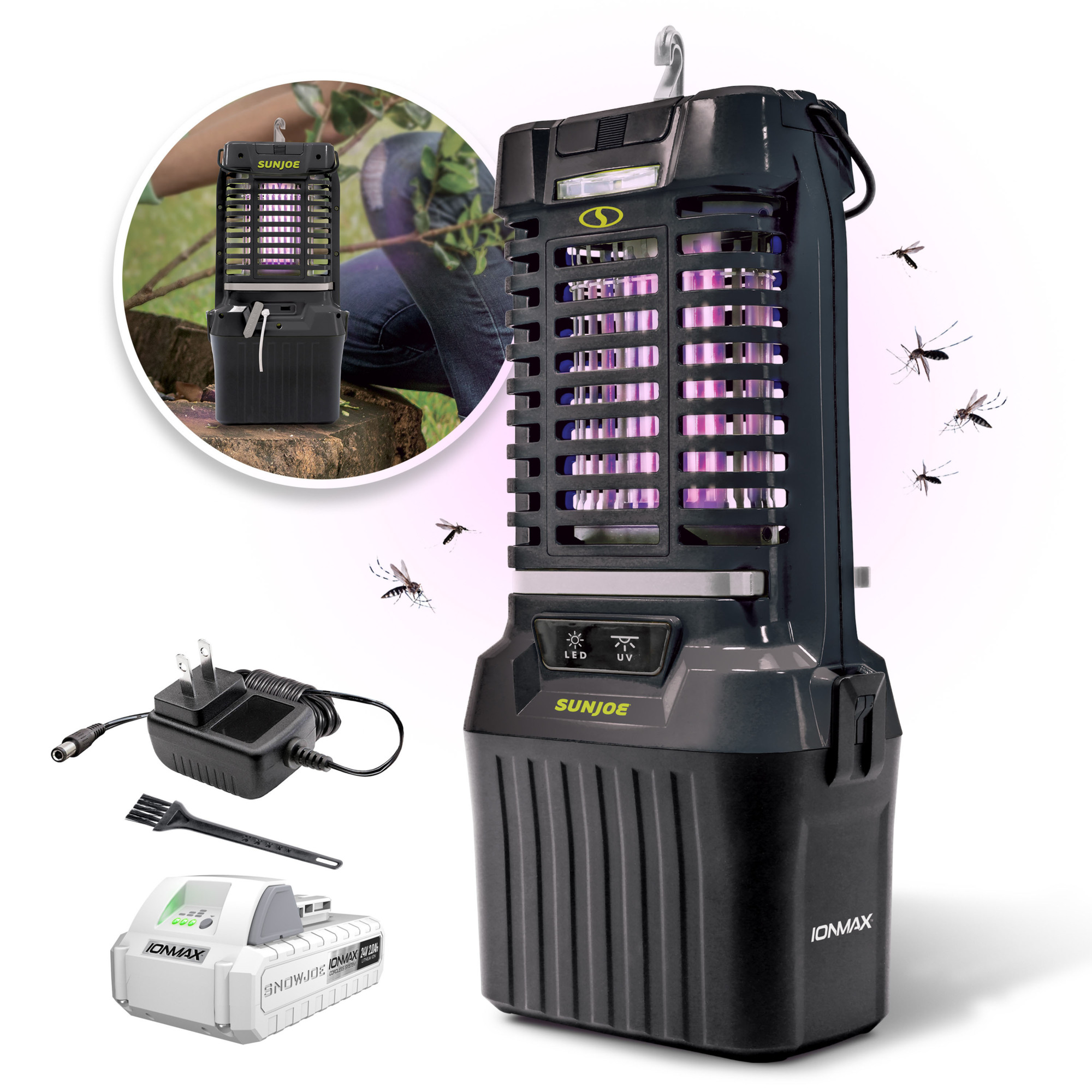 24V-BZ100-LTE - 24V Cordless Indoor/Outdoor Bug Zapper, Kit (w/2.0-Amp Battery + Charger)